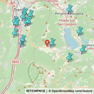 Mappa Via Trento, 38049 Vigolo Vattaro TN, Italia (5.616)