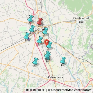Mappa Via Giacomo Ceconi di Montececon, 33100 Udine UD, Italia (6.40273)