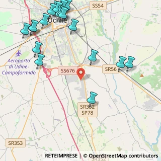 Mappa Via Giacomo Ceconi di Montececon, 33100 Udine UD, Italia (6.0085)