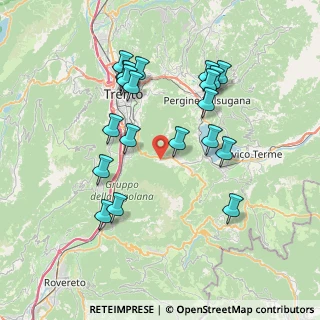 Mappa Vigolo Vattaro, 38049 Altopiano della Vigolana TN, Italia (7.37)