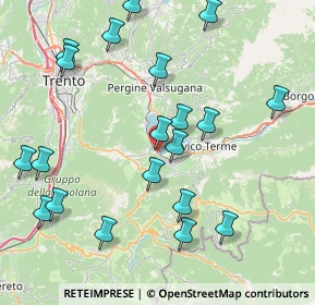 Mappa Via Cavalier F. Tobia, 38050 Calceranica Al Lago TN, Italia (9.0975)