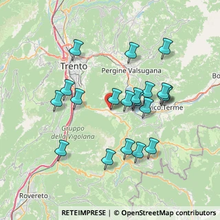 Mappa Via Roma, 38049 Vigolo Vattaro TN, Italia (7.0615)