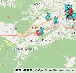 Mappa Via Vittime delle Foibe, 32030 Seren del Grappa BL, Italia (3.255)