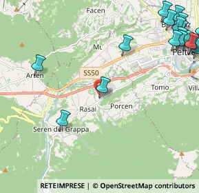 Mappa Via Vittime delle Foibe, 32030 Seren del Grappa BL, Italia (3.345)