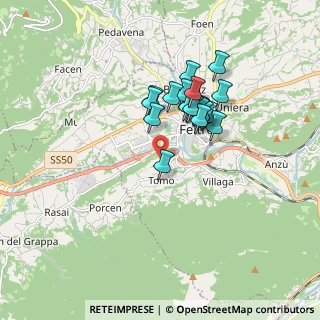 Mappa Via S. Giuseppe, 32032 Feltre BL, Italia (1.34211)