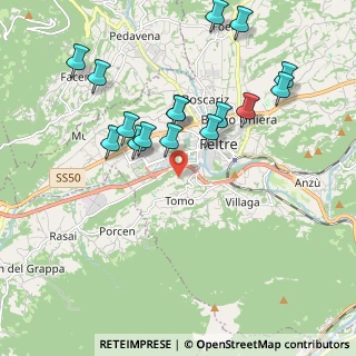 Mappa Via S. Giuseppe, 32032 Feltre BL, Italia (1.98625)