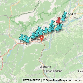 Mappa Via della Rocchetta, 32032 Feltre BL, Italia (5.96111)