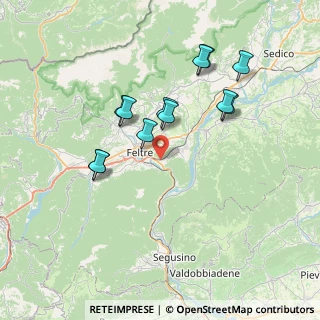 Mappa Via della Rocchetta, 32032 Feltre BL, Italia (6.71667)