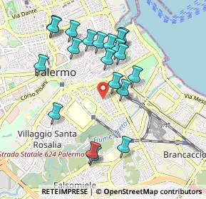 Mappa Via Caio Ponzio, 90127 Palermo PA, Italia (1.0645)
