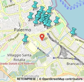 Mappa Via Caio Ponzio, 90127 Palermo PA, Italia (1.0315)