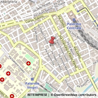 Mappa Via Filippo Corazza, 22, 90127 Palermo, Palermo (Sicilia)