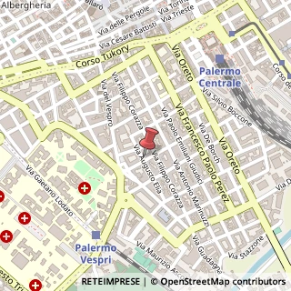 Mappa Via Gaspare Palermo, 47, 90127 Palermo, Palermo (Sicilia)