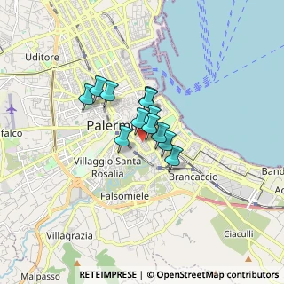 Mappa Via Caio Ponzio, 90127 Palermo PA, Italia (1.02583)