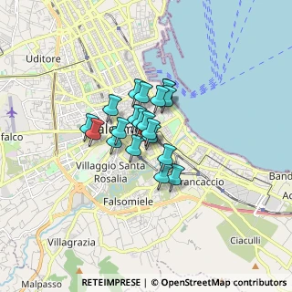 Mappa Via Caio Ponzio, 90127 Palermo PA, Italia (1.0795)