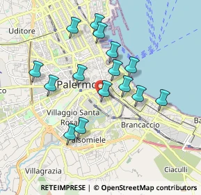 Mappa Via Caio Ponzio, 90127 Palermo PA, Italia (1.864)