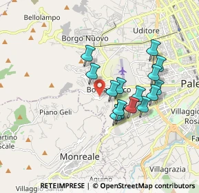 Mappa Via Montelepre, 90136 Palermo PA, Italia (1.654)