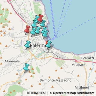 Mappa Via dei Decollati, 90123 Palermo PA, Italia (3.99833)