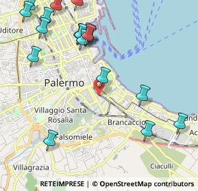 Mappa Piazza Vincenzo Tineo, 90127 Palermo PA, Italia (2.99)
