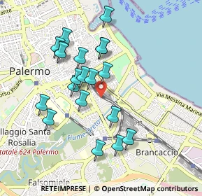 Mappa Piazza Vincenzo Tineo, 90127 Palermo PA, Italia (0.9635)