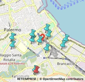 Mappa Piazza Vincenzo Tineo, 90127 Palermo PA, Italia (0.99333)