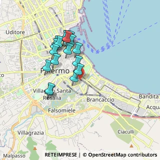 Mappa Piazza Vincenzo Tineo, 90127 Palermo PA, Italia (1.836)