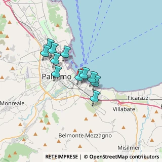 Mappa Via Messina Marine, 90127 Palermo PA, Italia (2.91818)