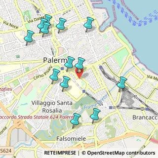 Mappa Oreto-Perez, 90127 Palermo PA, Italia (1.26615)