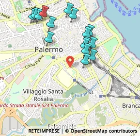 Mappa Oreto-Perez, 90127 Palermo PA, Italia (1.10813)