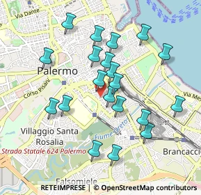 Mappa 90127 Palermo PA, Italia (0.9905)