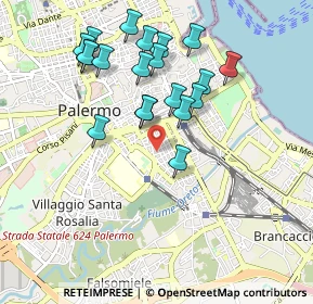 Mappa 90127 Palermo PA, Italia (1.0395)