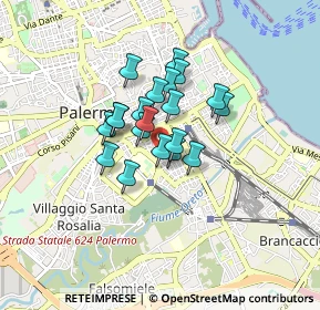 Mappa 90127 Palermo PA, Italia (0.6105)