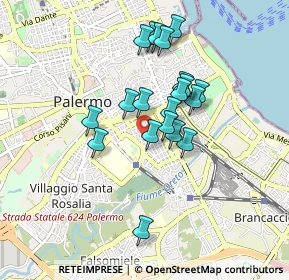 Mappa 90127 Palermo PA, Italia (0.8125)