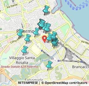 Mappa 90127 Palermo PA, Italia (0.7425)