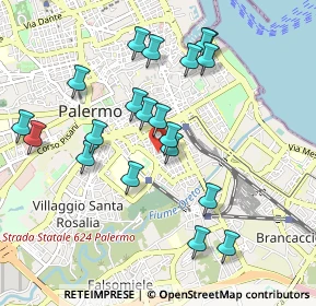 Mappa 90127 Palermo PA, Italia (1.0615)