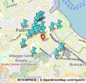 Mappa 90127 Palermo PA, Italia (0.8745)