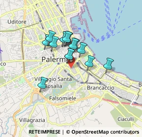 Mappa 90127 Palermo PA, Italia (1.34667)