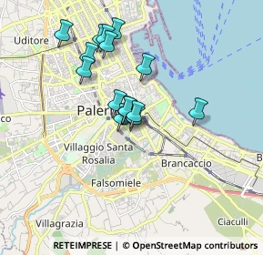 Mappa 90127 Palermo PA, Italia (1.53438)