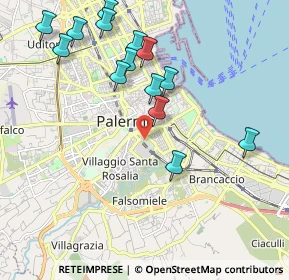 Mappa Via Giordano Alfonso, 90127 Palermo PA, Italia (2.40214)