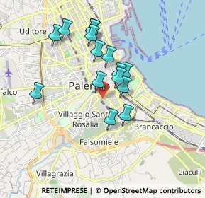 Mappa Via Giordano Alfonso, 90127 Palermo PA, Italia (1.714)