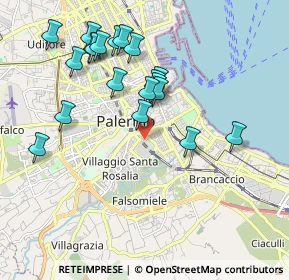 Mappa Via Giordano Alfonso, 90127 Palermo PA, Italia (2.165)