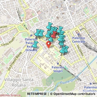 Mappa Via Giordano Alfonso, 90127 Palermo PA, Italia (0.3185)