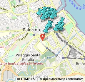 Mappa Via Giordano Alfonso, 90127 Palermo PA, Italia (1.0255)