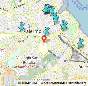Mappa Via Giordano Alfonso, 90127 Palermo PA, Italia (1.265)