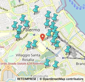 Mappa Via Giordano Alfonso, 90127 Palermo PA, Italia (1.021)