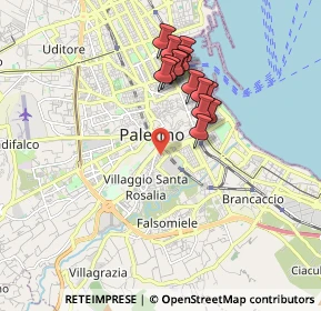 Mappa Via Monfenera, 90127 Palermo PA, Italia (1.75857)