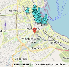 Mappa Via Monfenera, 90127 Palermo PA, Italia (1.84375)