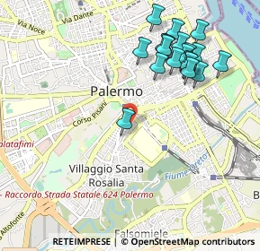 Mappa Via Monfenera, 90127 Palermo PA, Italia (1.20895)