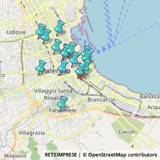 Mappa Via Mario Orso Corbino, 90127 Palermo PA, Italia (1.71067)