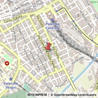 Mappa Via Francesco Paolo Perez, 121, 90127 Palermo, Palermo (Sicilia)