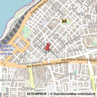 Mappa Via Fratelli Cairoli, 34, 89128 Reggio di Calabria, Reggio di Calabria (Calabria)